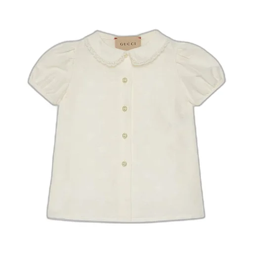 Baby GG stars cotton jacquard dress