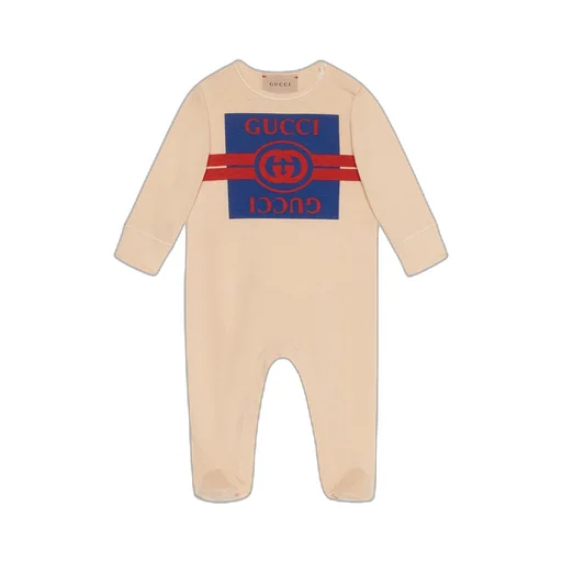 Baby printed cotton jersey one-piece