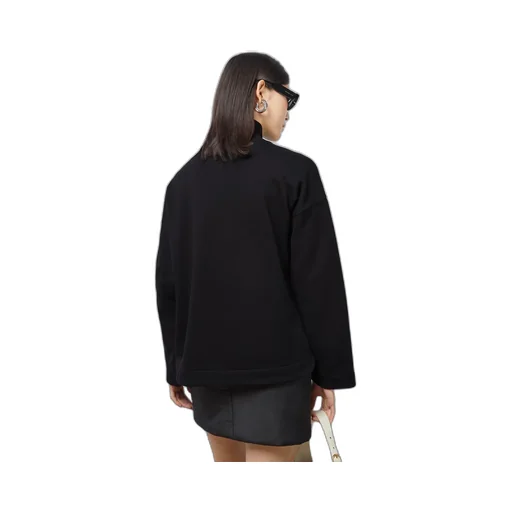 Cotton jersey turtleneck sweatshirt