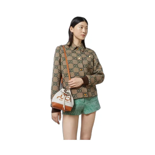 Mini shoulder bag with Gucci print
