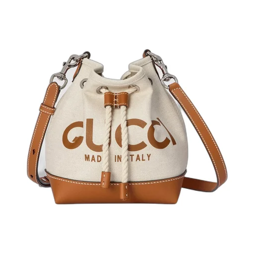 Mini shoulder bag with Gucci print