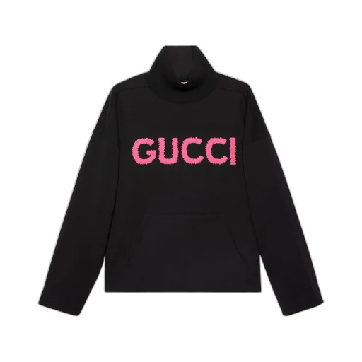 Cotton jersey turtleneck sweatshirt