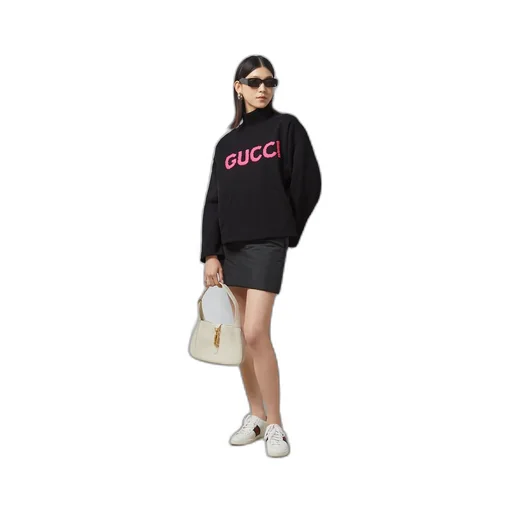 Cotton jersey turtleneck sweatshirt