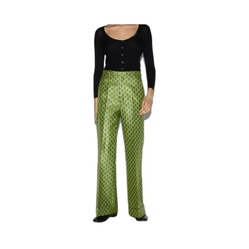 GG wool lamé trousers