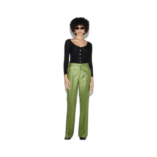 GG wool lamé trousers