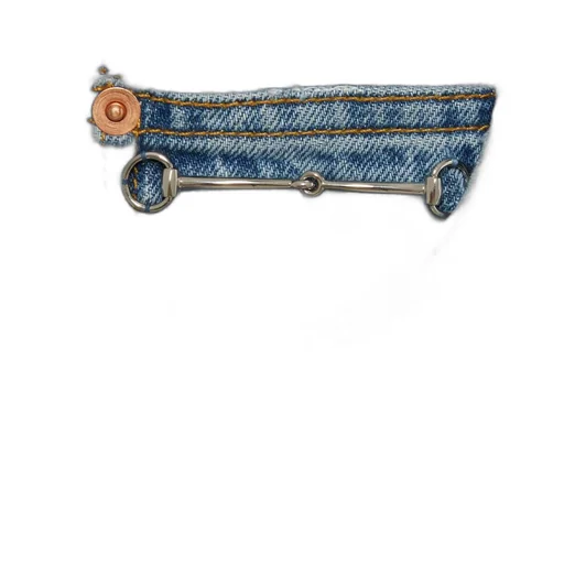 Denim trousers with slim Horsebit