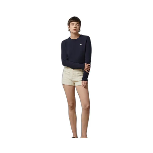 Wool cashmere jumper with embroidery