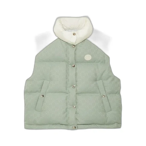 GG cotton canvas padded gilet