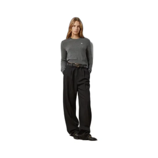 Wool cashmere jumper with embroidery