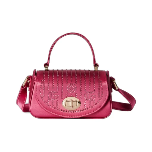 Children's silk satin crystal handbag