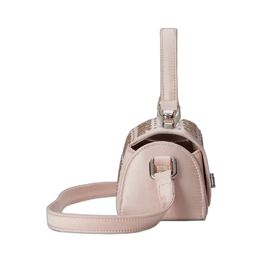 Children's silk satin crystal handbag
