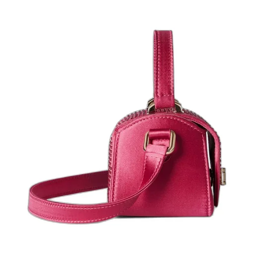 Children's silk satin crystal handbag