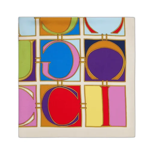 Gucci pop print silk carré