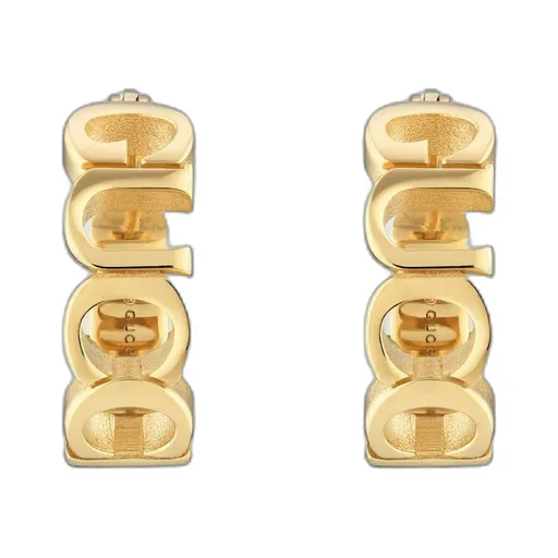'GUCCI' letter hoop earrings