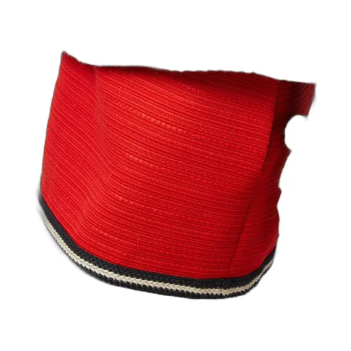 Wool skirt with braided trim