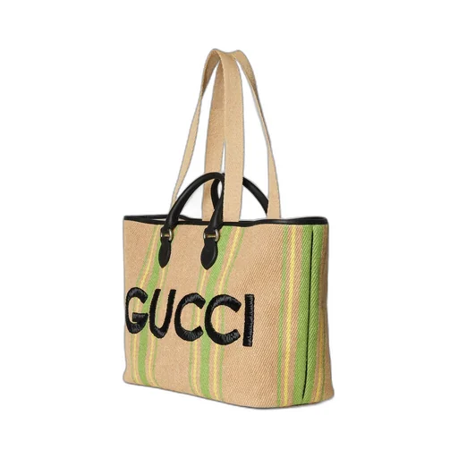 Large tote bag with Gucci embroidery