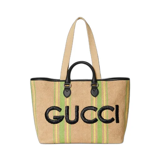 Large tote bag with Gucci embroidery