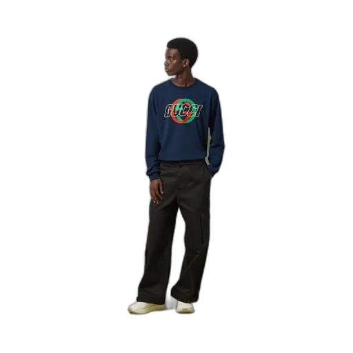 Cotton jersey long-sleeved T-shirt
