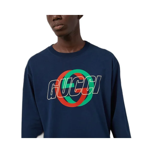 Cotton jersey long-sleeved T-shirt