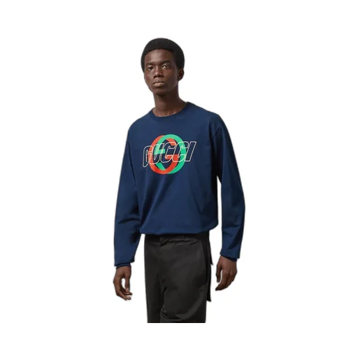 Cotton jersey long-sleeved T-shirt