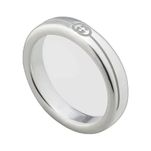 Diagonal Interlocking G thin ring