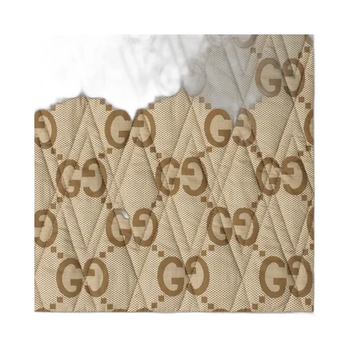 Double-sided GG quilted cotton blanket