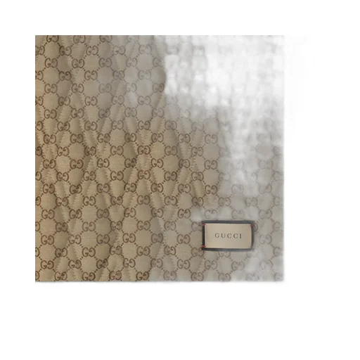 Double-sided GG quilted cotton blanket