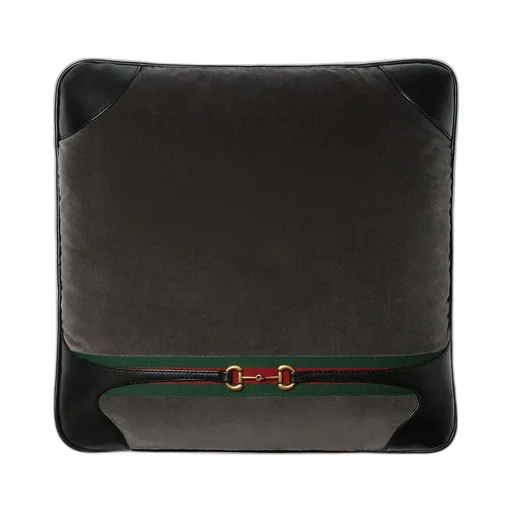 Velvet cushion with Horsebit
