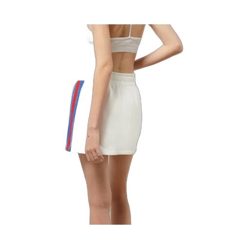 Cotton jersey mini skirt with Web