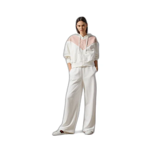 Cotton jersey zip sweatshirt with patch