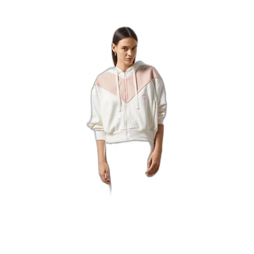 Cotton jersey zip sweatshirt with patch