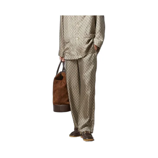 GG supreme print silk trousers