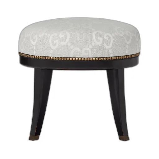 GG jacquard round stool