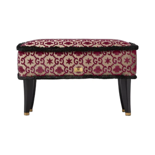 GG bee and star jacquard stool