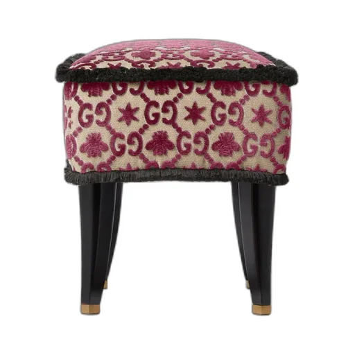 GG bee and star jacquard stool