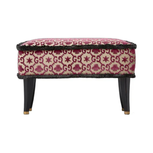 GG bee and star jacquard stool