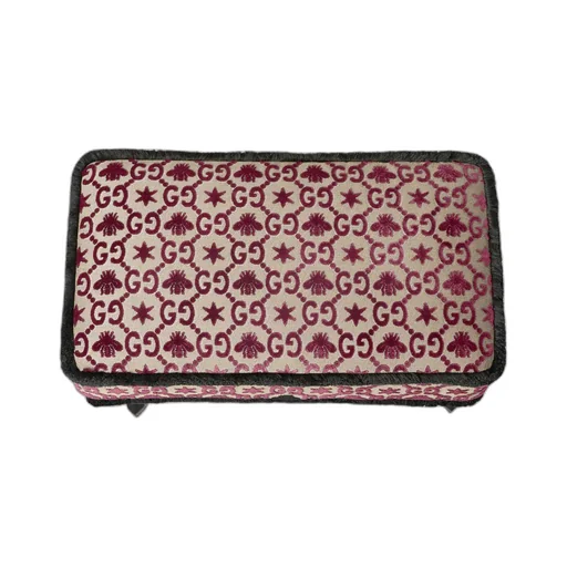 GG bee and star jacquard stool
