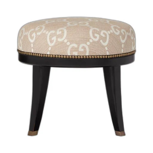 GG jacquard round stool