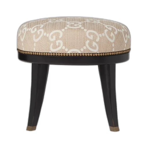 GG jacquard round stool