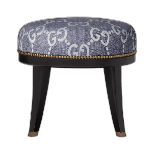 GG jacquard round stool
