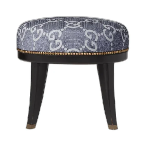 GG jacquard round stool
