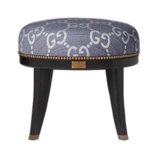 GG jacquard round stool