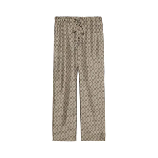 GG supreme print silk trousers