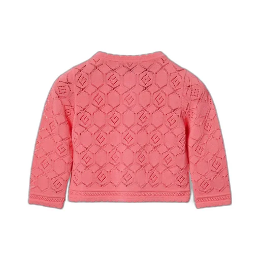 Baby viscose cotton lace cardigan