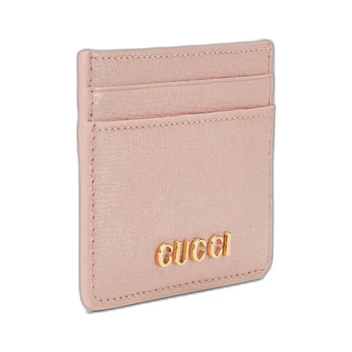 Card case with Gucci script