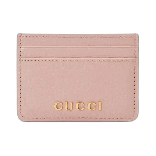 Card case with Gucci script