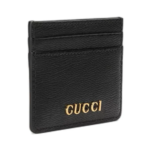 Card case with Gucci script