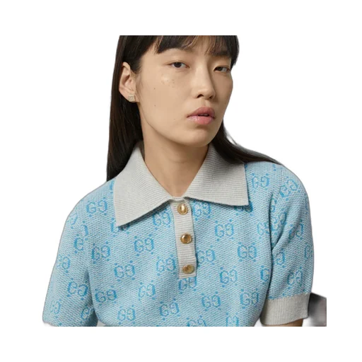 GG wool jacquard polo