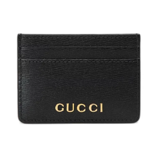 Card case with Gucci script