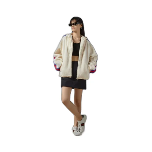 Fleece wool zip jacket with Web